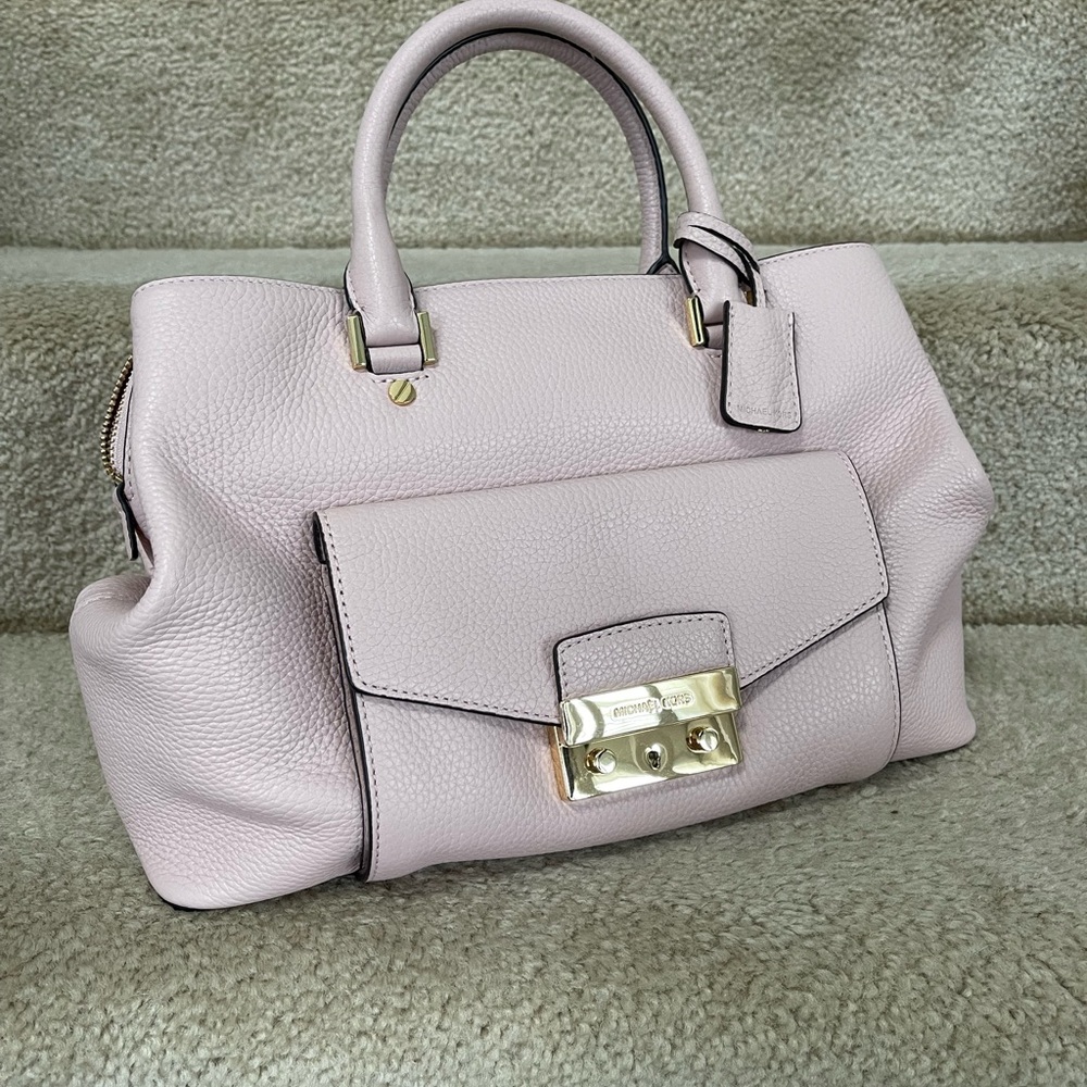 Michael Kors Pink Satchel with Gold Accents